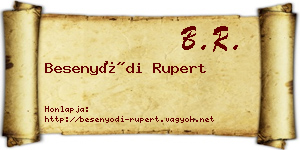 Besenyődi Rupert névjegykártya